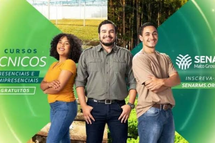 Senar/MS oferece 420 vagas gratuitas em cursos técnicos para o agro – Inscrições abertas até 23/06! Presencial ou semipresencial em MS.